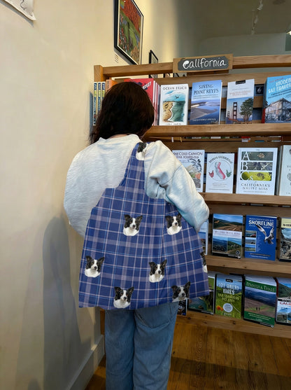 Custom Pet Face Reusable tote bag