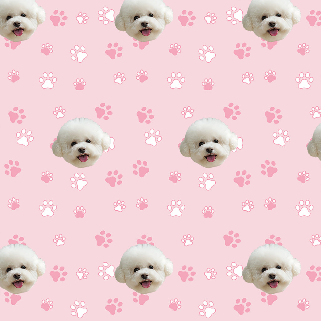 Custom Pet-face Dog Pajamas / Pink Pawz