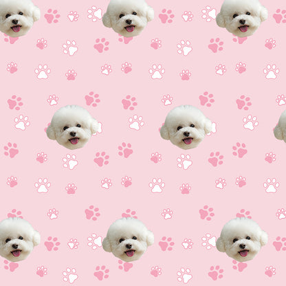 Custom Pet-face Dog Pajamas / Pink Pawz