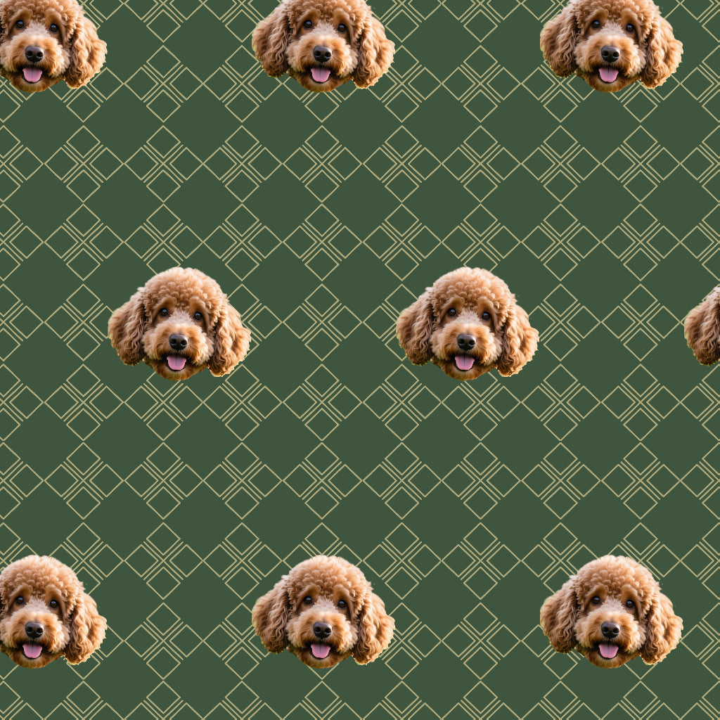 Custom_Pet_Face_Pajama_Green_Squares