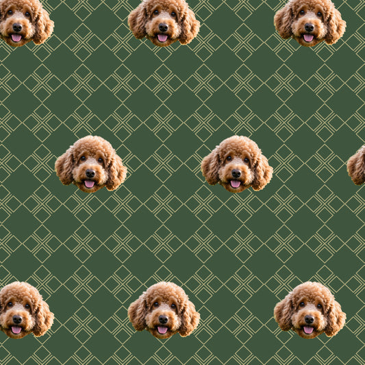 Custom_Pet_Face_Pajama_Green_Squares